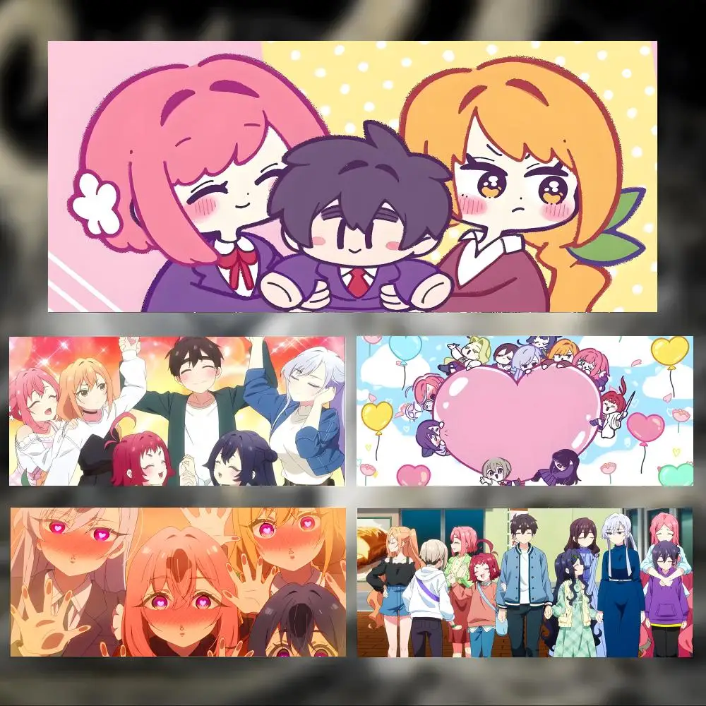 

anime harem T-The 100 Girlfriends Who Really Love You Mouse Pad Large Thick Desk Pad Stitched Edges Gaming Mouse Mat for PC