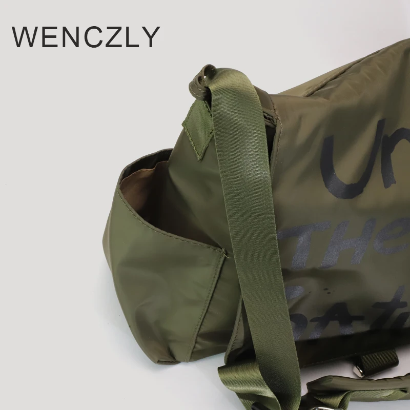 WENCZLY Messenger Bag For Women Luxury Designer Purse Oxford Cloth Material Letter Decoration 2023 New Crossbody Shoulder Bags