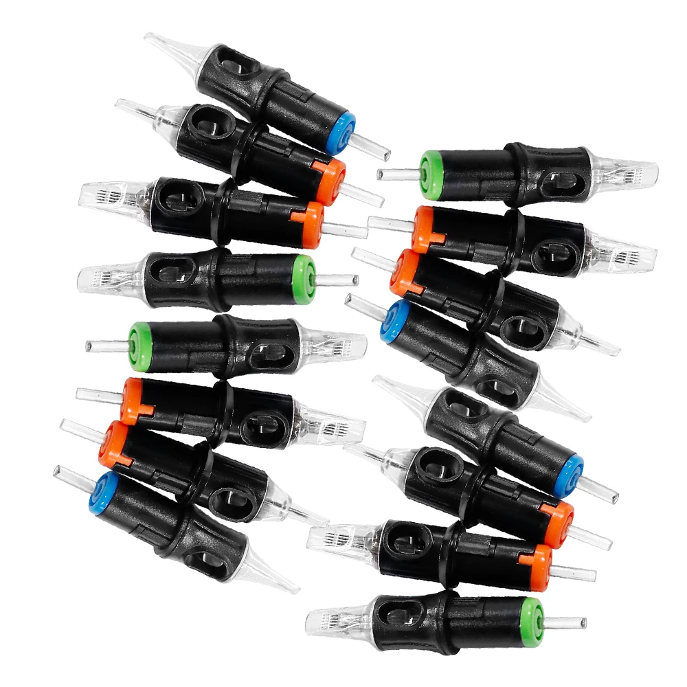 20Pcs Disposable Universal Needles Tattoo Cartridge Needles RL RS RM M1 For Tattoo Machine Eyebrow Eyeliner Permanent Makeup Pen