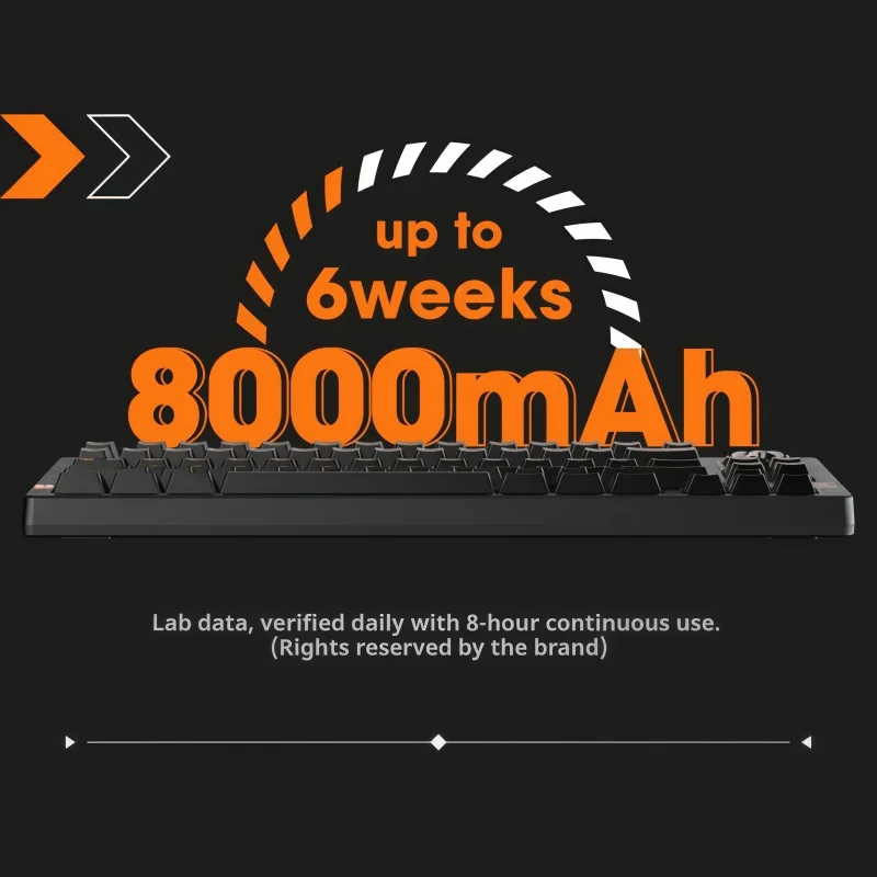 EG GK81 لوحة المفاتيح الميكانيكية اللاسلكية ثلاثة وضع اتصال 75 سلسلة 82 مفاتيح مخصصة بطارية 8000 مللي أمبير مفتاح كامل قابل للتبديل السريع #5