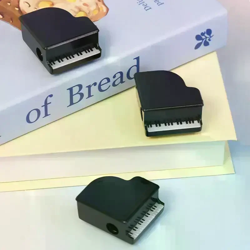 1Pcs Creative Music Stationery Gifts Cute Cartoon Piano Shaped Pencil Sharpener For School Office Supplies
