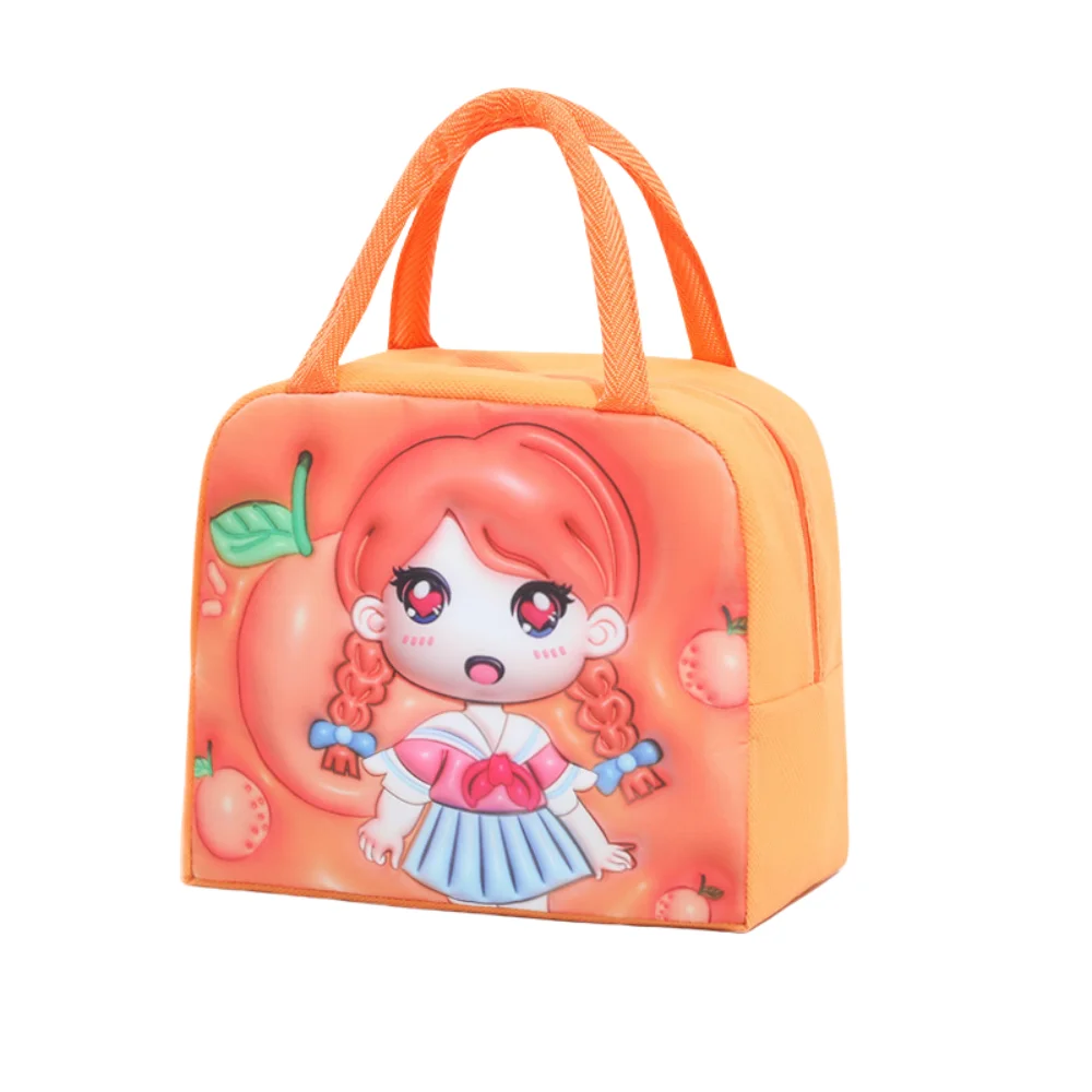 New 3D Children's Lunch Box Bag Cartoon Aluminum Foil Thermal Insulation Bag Thickened Cool Storage Fresh Storage Bag For
