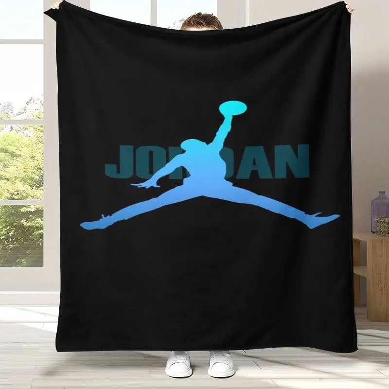 Basketball Sign J-Jordan Printed Flannel Throw Blanket,Cozy Warm Blanket for Bed,Sofa,Living Room,Picnic,Camping,Home Decor,Gift