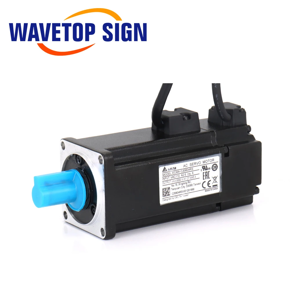 WaveTopSign 400W AC محرك سيرفو سائق أطقم 1.27N.m 3000rpm B2 Series ASD-B2-0421-B+ECMA-C20604RS مع كابل 3m