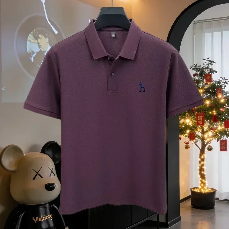 100% reine Baumwolle, hochwertiges Marken-Poloshirt für Herren, kurzärmelig, Sommermode, exquisit gesticktes Golf-Oberteil, lässiges T-Shirt. ﻿ – Detail 20