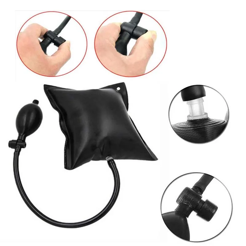 Professional Car Door Window Open Air Bag Pump Wedge Pad Entry Inflatable Shim Tools Universal Air Pump Wedge Hand Tool Black