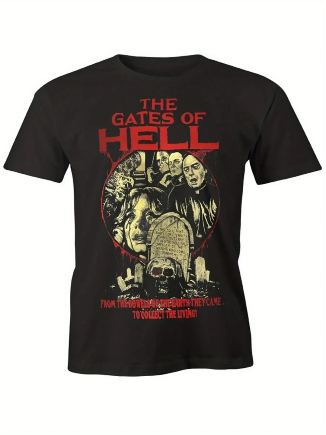Lucio Fulci's Hell's Gate Horror Shirt Local Warehouse Delivery Soft Cotton Comfort Discount Suitable for Easter, Halloween, Thanksgiving, Christmas, etc.