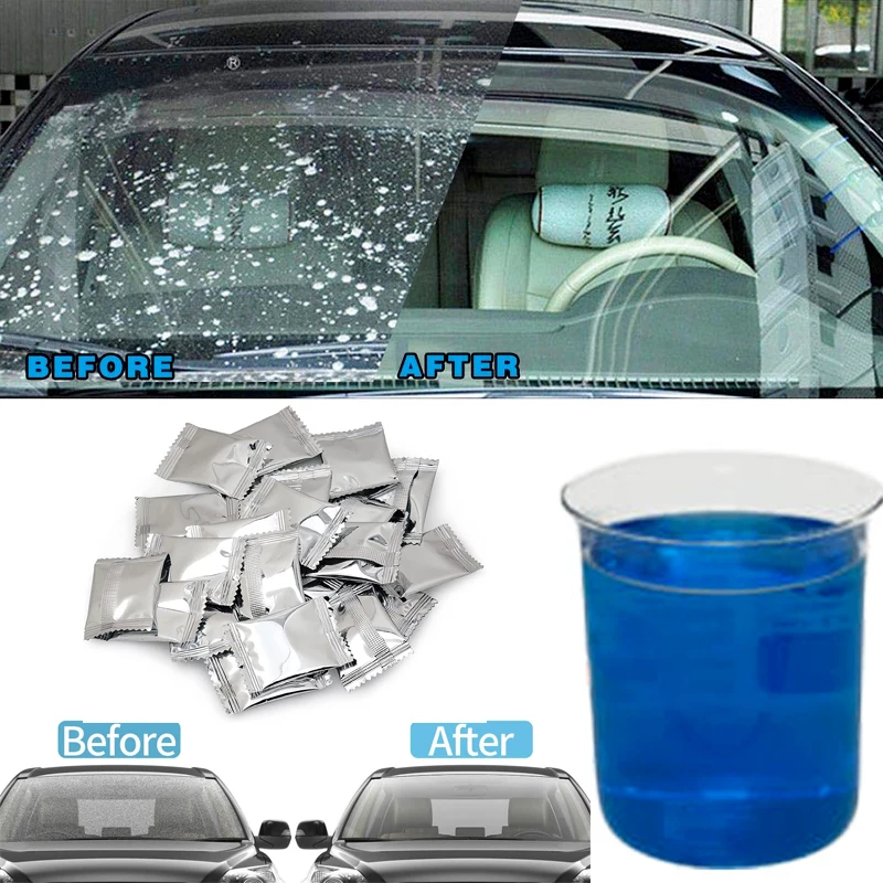 20pcs Car Windshield Cleaning Effervescent Tabets  Home Glass Cleaner Detergent Toilet Cleaning Tabet Concentrate Solids