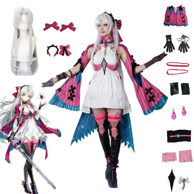 

Game Wuthering Waves Cosplay Carlotta Montelli Cosplay Costume Dress Wig Women Halloween Roleplay Suit 2025