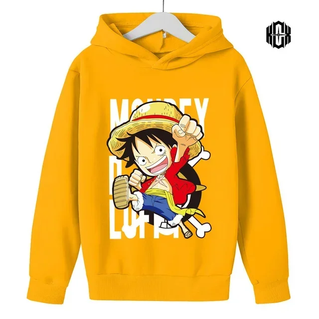 One Of The Latest Japanese Cartoons One Piece Luffy Hoodie Boys Girls Anime Hoodie Pullover Street Sweatshirts