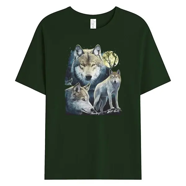 T-Shirt + Shorts Set Rock Chang Original Wolf Glow in the Dark Unisex Large