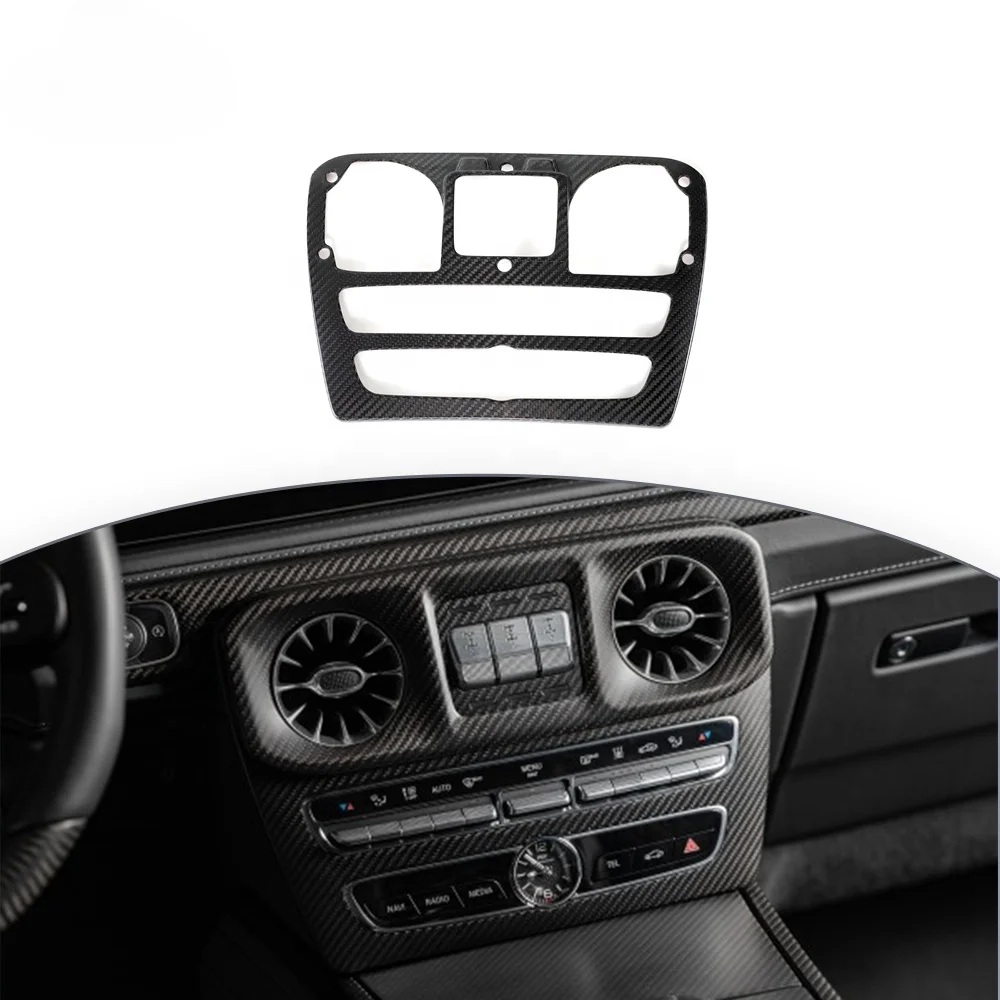 

G class W464 W463A Interiors CD Frame Dry Carbon Fiber car accessories 2019 year up CD Frame trim Black or Red Glossy or Matt