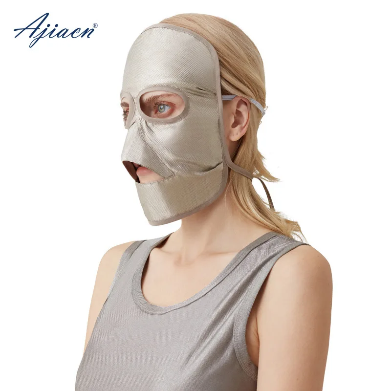 Masque de protection contre les radiations électromagnétiques masque de protection en fibre d'argent anti-rayonnement pour téléphone portable