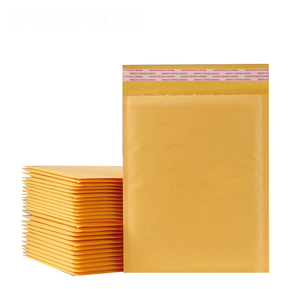 5/10 PCS Kraft Bubble Shipping Bags Mailers Padded Envelopes Shipping Envelope Bag Courier Storage Bags