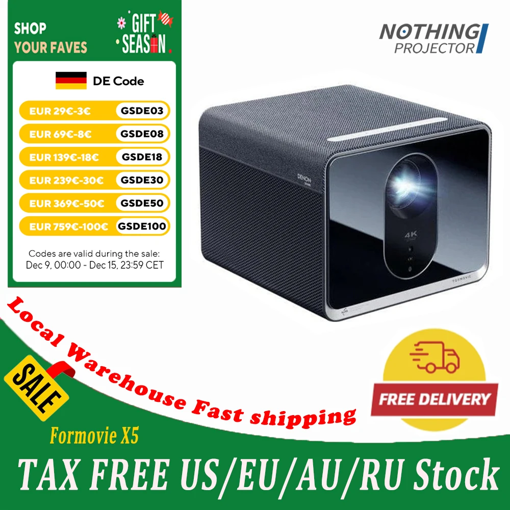 Formovie X5 Smart Video Projector Full HD 4K Home Theater ALPD 4500 Ansi Lumens Projector