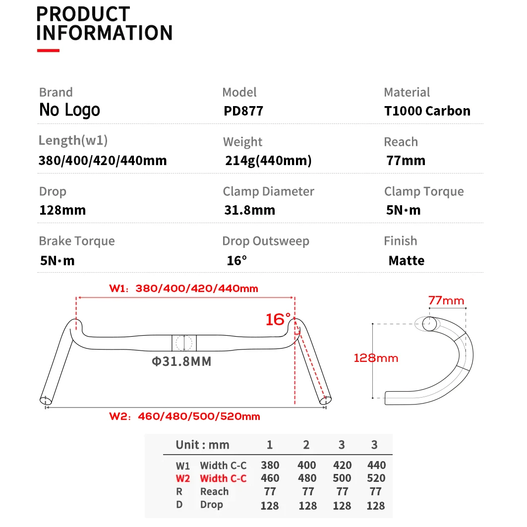 Di2 Fully Integrated Cables Carbon Gravel Handlebar Flare 16° Bar 3K Matte Cycle Cross Road Bike Handlebar Bicycle Accessories