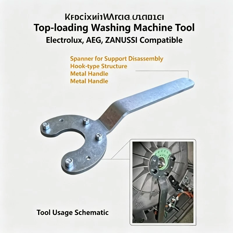 Drum Support Removal Wrench, Top Load Washer Drum Bracket Remover, Laundry Machine Maintenance Tool
