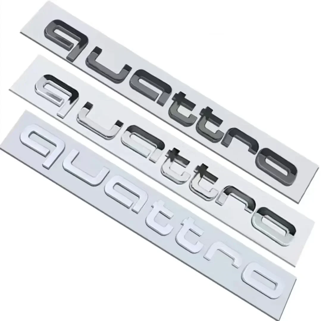 1Pc ABS Car Front Grille Emblem Sticker Quattro Body Sticker for Audi Quattro S A3 A4 B8 8P 8V A6 C7 A5 Q5 B7