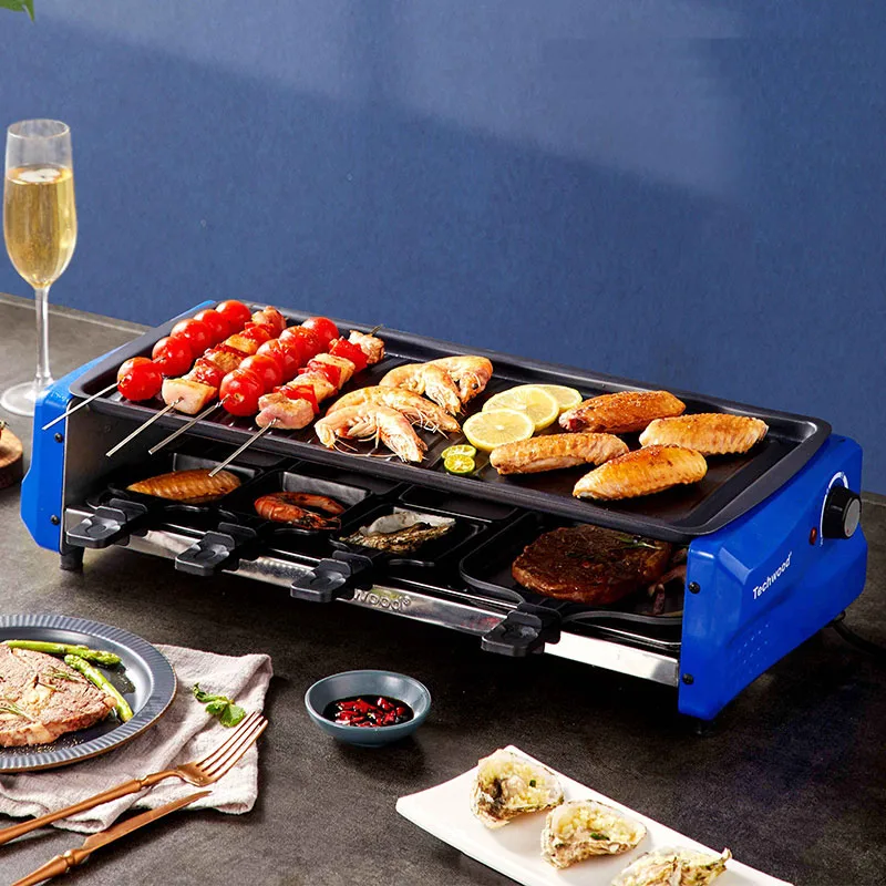 คู่ Lagen Rookloze ไฟฟ้าย่าง Bbq Grill Raclette Grill ไฟฟ้า Bakplaat
