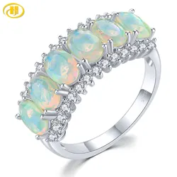 Natural Opal Solid Sterling Silver Rings 1.8 Carats Genuine Mystery Opal Romantic Classic Birthday Anniversary Women Gifts