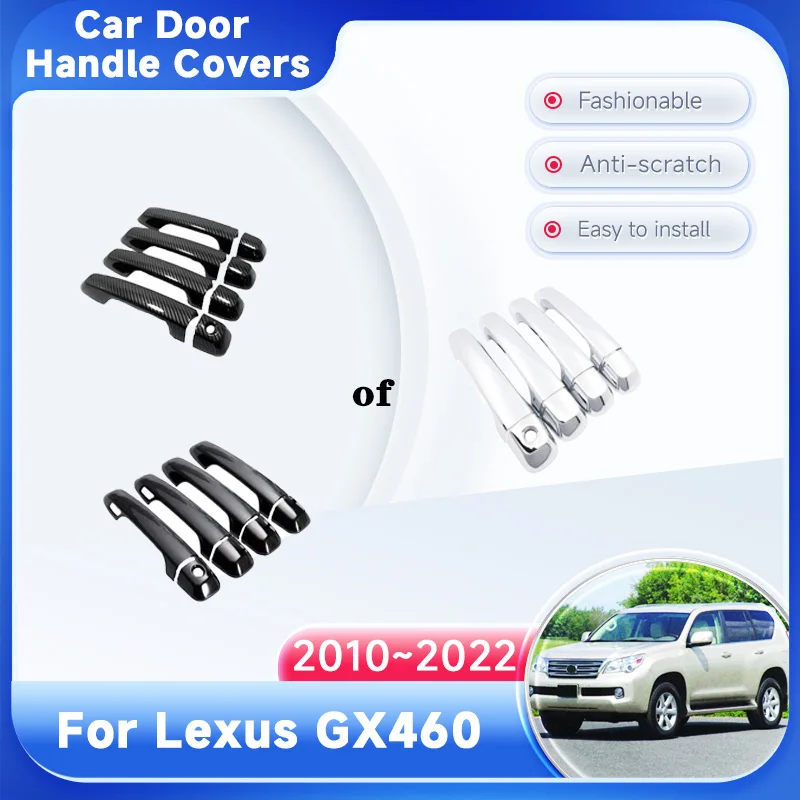 

For Lexus GX460 J150 LC150 2010 2011 2013 2022 Car Accessories Door Handle Cover Rustproof Stickers Style Gadget Anti-Scratch