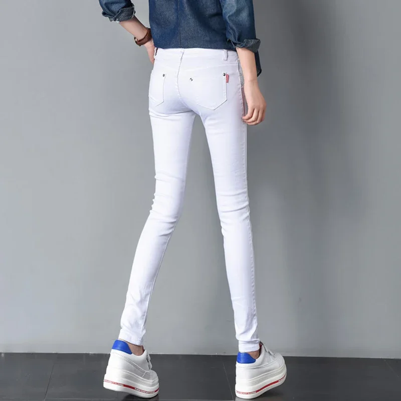 2023 Spring Women Oversize 34 White Pencil Pants Casual Cotton Legging Trousers Office Slim Pantalones Elegant Stretch Sweatpant