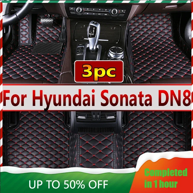 

Car Floor Mats For Hyundai Sonata DN8 MK8 2020 2021 2022 Auto Interior Parts Luxury Mat Leather Rug Set pet Accessories