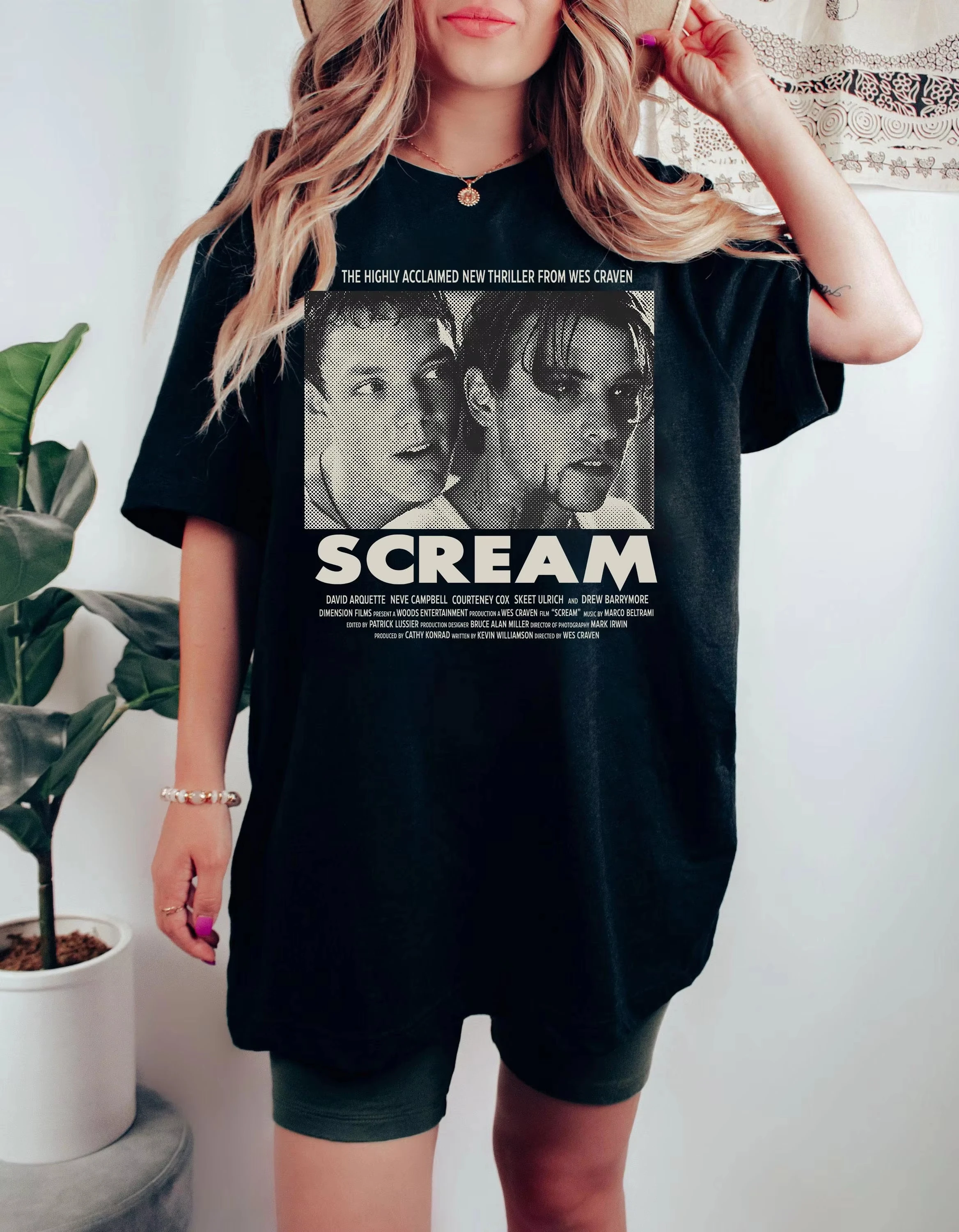 Scream 1996 Film Billy Loomis Stu Macher Grafik-T-Shirt Horrorfilm Lässiges Kurzarm-Unisex-Streetwear-Oberteil – Detail 3