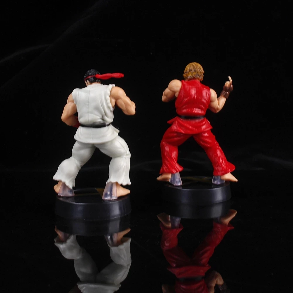 Anime Kawaii Ken Masters Hoshi Ryu Action Figure PVC Toys 10cm Cute Street Fighter Game Dolls Room Decor Birthday Gifts for Boys