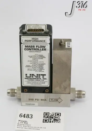 

6483 UNIT MFC,MASS FLOW CONTROLLER,1 SLM, 760 TORR UFC-1100