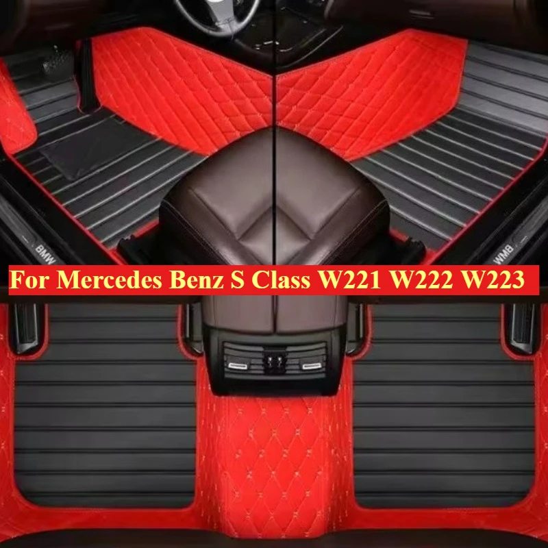 

Custom Car Floor Mats For Mercedes Benz S Class W221 W222 W223 2004-2023-2026 Auto Accessories Foot leather Carpets Fashion