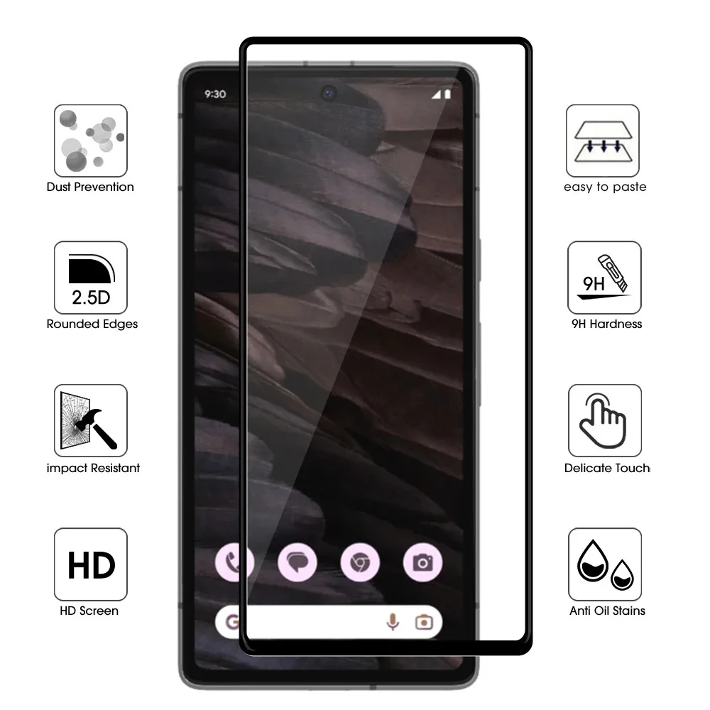 Screen Protector for Google Pixel 7 6 Pro 4 XL 3 7A 6A HD Tempered Glass Protective Film for Pixel 4XL Pixel7A Pixel6A 7Pro 6Pro