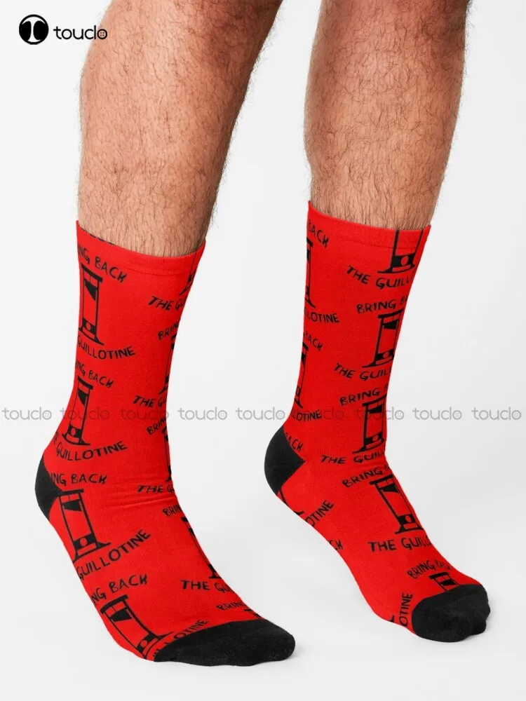 Bring Back The Guillotine Socks Halloween Socks For Women Personalized Custom Unisex Adult Teen Youth Socks 360° Digital Print