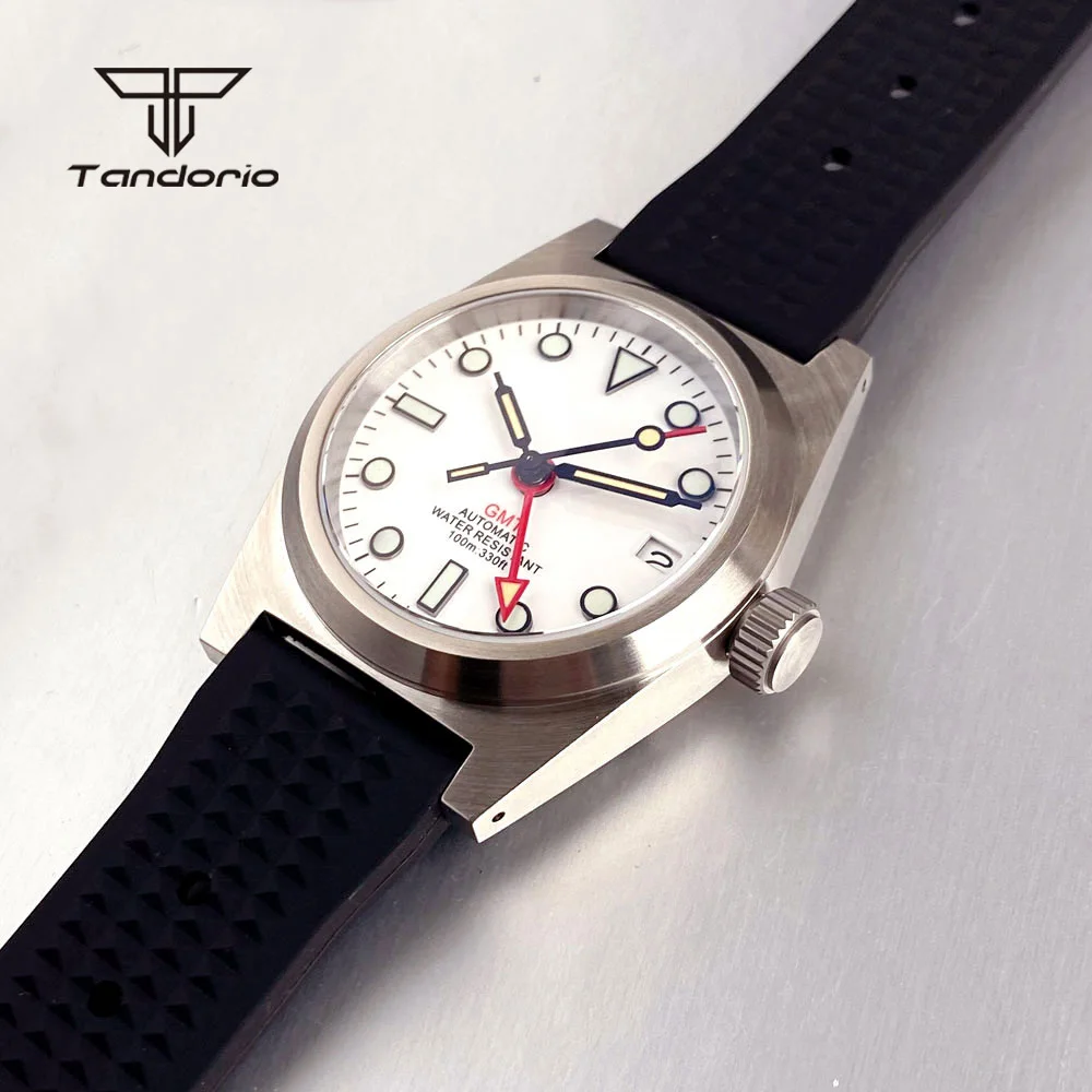 Tandorio AR Sapphire Automatic NH34 Men's 38mm Mechanical GMT Diver Watch Date 20BAR Waterproof Wristwatch Sterile Dial Luminous - Image 5