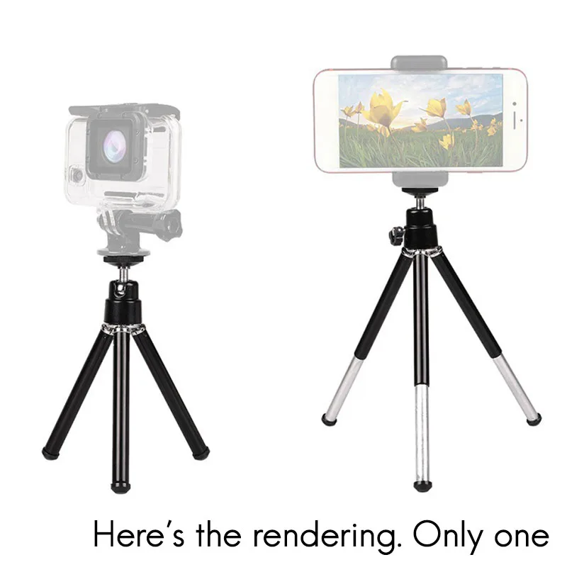 Lightweight Mini Portable Tripod Adjustable Mini Tripod Aluminum Alloy for Iphone Camera Projector Black