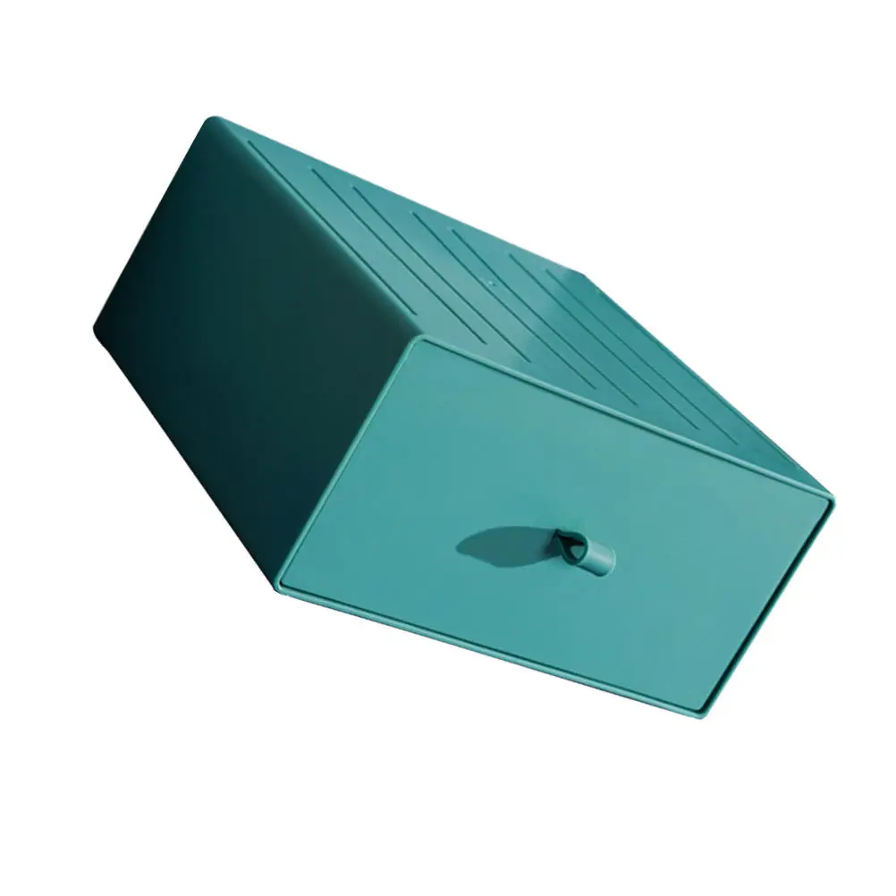 

1pc Drawer Style Makeup Box Compact Desktop Storage Organizer For Small Items Sundries Box Stackable Container
