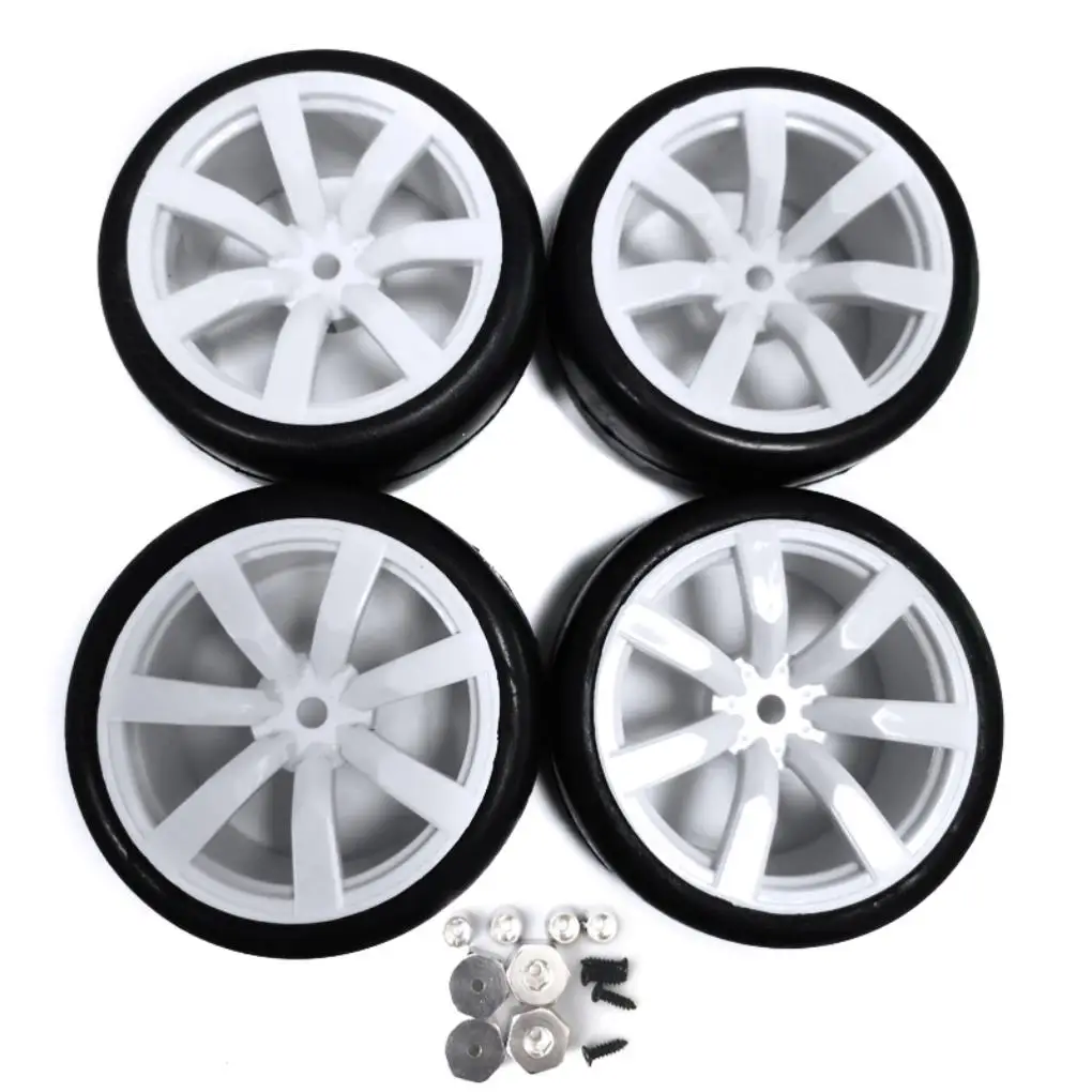 RCGOFOLLOW 4pieces Plastic Wear-resistant Wheel Rims Tyre For 1/10 Rc Wheel Rims Tyre WPL D12 RC Car Part RC Car Accessories