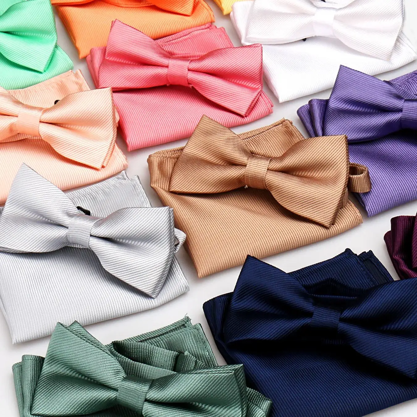 Noeud papillon homme mariage luxe noeud papillon Hanky cravate mode élégant ensemble cravate avec poche carré mouchoir accessoires cravate