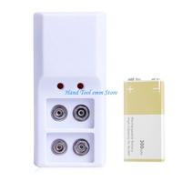 H37F Reliable 9V Dock Base Adapter with 2 Slots for 1 to 2pcs 9V Batteries