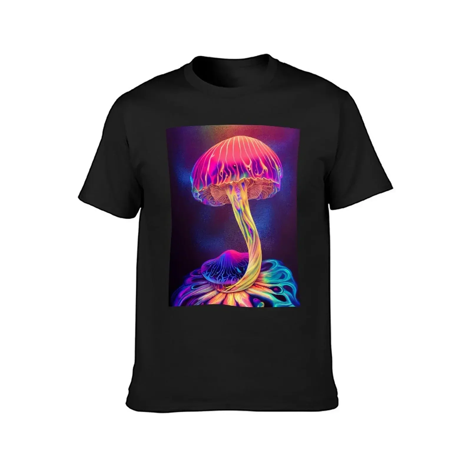 UV reactive mushroom art T-Shirt essential t shirt Aesthetic clothing cheap stuff heavy weight t shirts for men