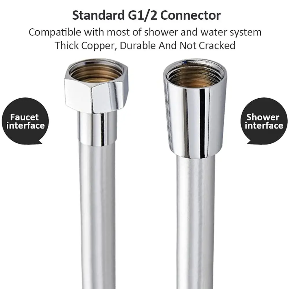 High Pressure Universal Interface Bidet Pipe Explosion-proof Handheld Shower Head Hose PVC Water Tube