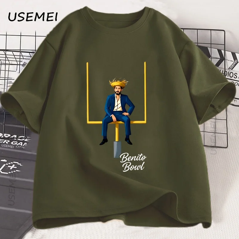 بينيتو السلطانية تي شيرت باد باني نصف الوقت سوبر السلطانية 2026 التي شيرت النساء الرجال موضة قصيرة الأكمام Y2k الملابس القطن الجرافيك المحملة