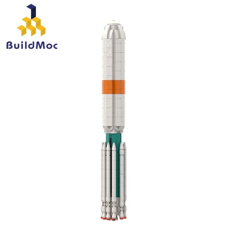 

BuildMoc, масштаб 1:110, набор строительных блоков Delta III Rocket, коллекционный пусковой автомобиль, переносной кирпич, сборная игрушка для детей, подарок