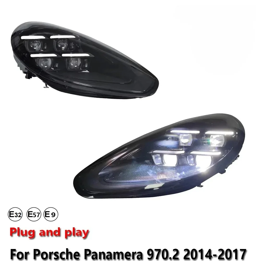 Car Accessories LED Headlight Light For Porsche Panamera 970.2 2014-2017 DRL Projector Front Headlamp Signal Lamp Plug and Play