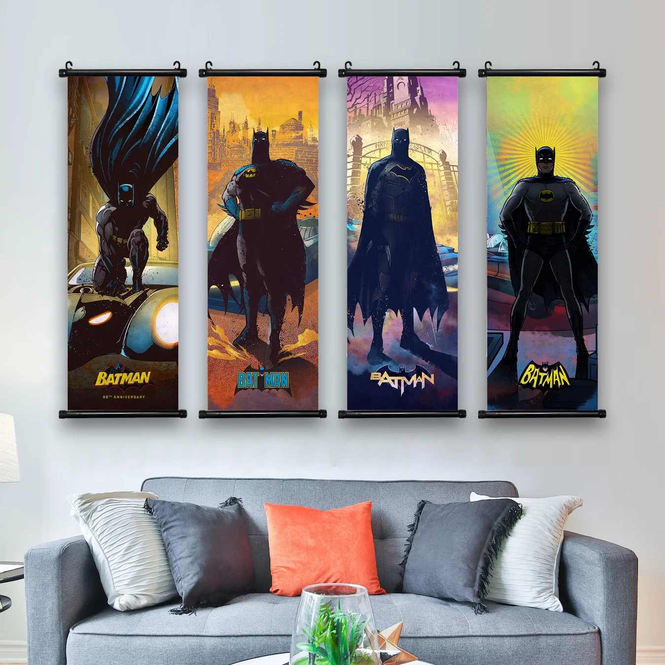 DC Batman Picture Movie Wallpaper Poster Wall Artwork Cartoon Canvas Painting Picture Print Hanging Scroll Home Decoration Art