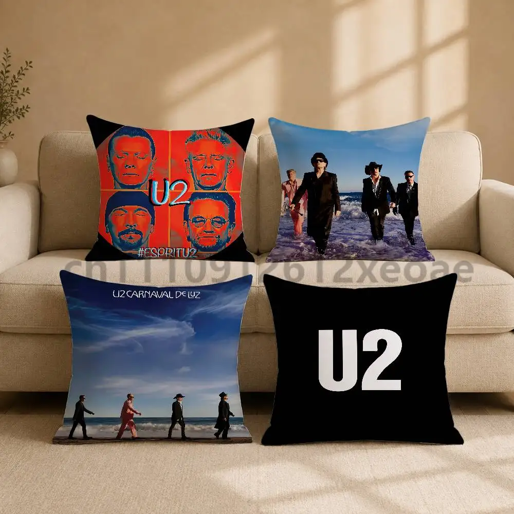 Carnaval De Luz U2 Double-Sided Printed Pillowcase Cushion Cover for Sofa Bed Couch Living Room Home Decor