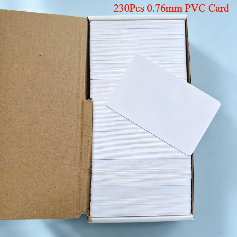 230pcs 30mil Matte Blank PVC Cards CR80 Printable for ID Business Membership Loyalty DIY Collectible Game Cards