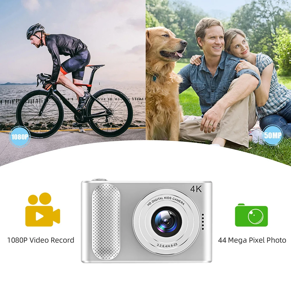 4K Digital Camera 8X Digital Zoom High-Definition Photography Camera Travel Selfie Entry-Level Small Students Campus Selfie Cam