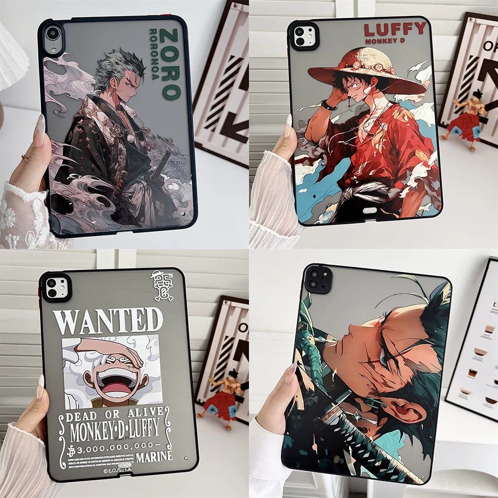 Cartoon Anime One Piece For iPad Air 2/3/4/5 Pro 12.9 Pro 11 Mini 6 Cases Accessories For iPad 5/6/7/8/9/10th Generation Cover