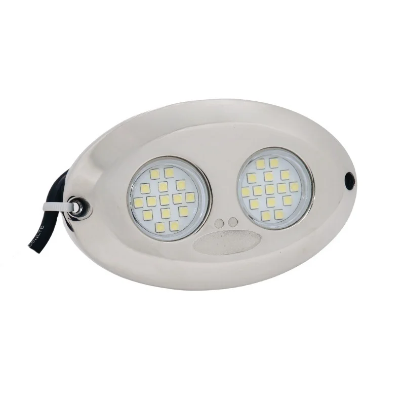 Underwater Boat Light, 120W RGBW Multi-Color, 316 Stainless Steel Marine Hardware, IP68 12V, for Ocean Marine Yacht Transom Dock